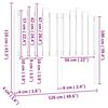 vidaXL Posteljno vzglavje črno 126x4x110 cm trdna borovina