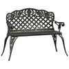 vidaXL Vrtna klop 108 cm liti aluminij zelene barve