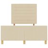 vidaXL Konstrukcija postelje z vzglavjem krema 140 x 190 cm blago