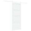 vidaXL Drsna vrata 78 x 202 cm Inženirski les Bela