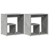 vidaXL Stranska mizica 2 kosa betonsko siva 50x30x50 cm inženirski les