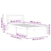 vidaXL Konstrukcija postelje Rjava 80 x 200 cm Masivno borovo les
