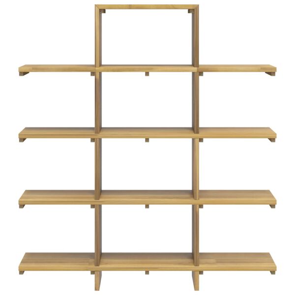 vidaXL Knjižna omara 100x30x120 cm trdna tikovina