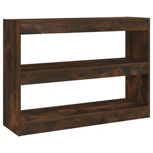 vidaXL Knjižna omara/pregrada dimljeni hrast 100x30x72 cm
