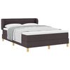 vidaXL Postelja z vzmetnico z vzmetnico Temno rjava 140 x 190 cm blago