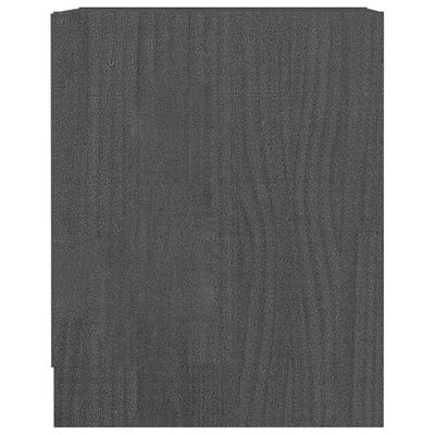 vidaXL Nočna omarica siva 35,5x33,5x41,5 cm trdna borovina