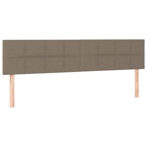 vidaXL Posteljno vzglavje taupe 160x5x78/88 cm blago