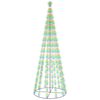 vidaXL Novoletna jelka stožec 732 pisanih LED lučk 160x500 cm