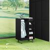 vidaXL Golf omara s kolesom Enobarvno Črna Orehovina 65 x 45 x 98 cm