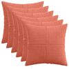 vidaXL Prevleka za blazino 6 pcs ALMELO Rdeče oranžna 45 x 45 cm