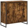 vidaXL Stranska omara Dimni hrast 79 x 36 x 75 cm Inženirski les