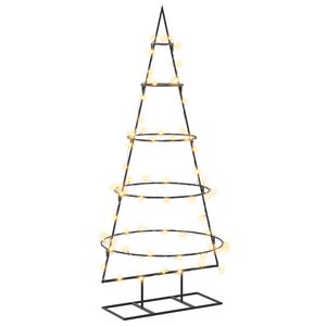 vidaXL Kovinsko božično drevesce s stojalom KUOPIO 125 cm Toplo bela