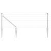 vidaXL Ograja s stebrom srebrna 0,8 x 25 m Jeklo