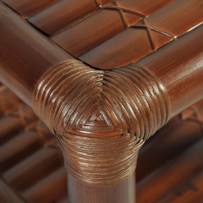 vidaXL Nočna mizica 40x40x40 cm bambus temno rjave barve