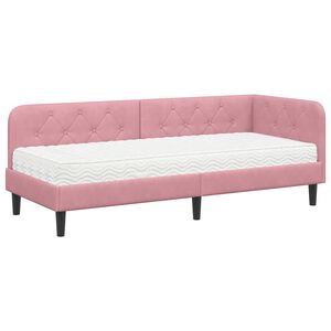vidaXL Kotna postelja Roza 80 x 200 cm Žamet