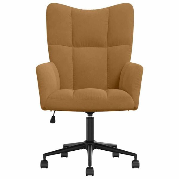 vidaXL Stol za sproščanje rjav žamet