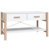 vidaXL Klubska mizica bela 82x48x45 inženirski les