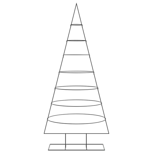 vidaXL Kovinska novoletna jelka za dekoracijo črna 210 cm
