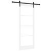 vidaXL Drsna vrata ORKDAL Bela 83 x 211 cm Trden borov les in steklo