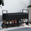 vidaXL Klop za čevlje črna 85,5x42x57,5 cm inženirski les