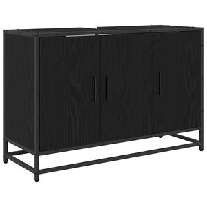 vidaXL Kopalni&scaron;ka omarica Črna Orehovina 90 x 33 x 60 cm