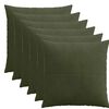 vidaXL Prevleka za blazino 6 kos ALMELO Zelena 80 x 80 cm korduroy