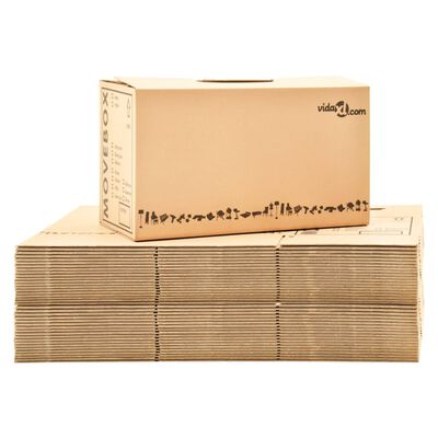 vidaXL Kartonske škatle XXL 40 kosov 60x33x34 cm