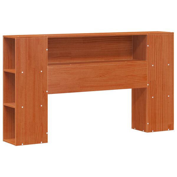 vidaXL Posteljni okvir s shranjevanjem in naslonjali Voskast rjav