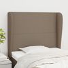 vidaXL Vzglavje z u&scaron;esi taupe 83x23x118/128 cm blago