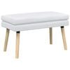 vidaXL Dvojna klop Bela 80 x 40 x 47 cm Blago