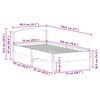 vidaXL Posteljni okvir brez vzmetnice vo&scaron;čeno rjav 75x190 cm borovina