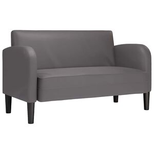 vidaXL Loveseat kavč siva 110 cm umetno usnje