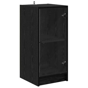 vidaXL Strani &scaron;al Črni hrast 35 x 37 x 76 cm Inženirski les