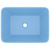 vidaXL Razkošen umivalnik mat svetlo moder 41x30x12 cm keramičen