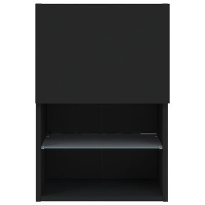 vidaXL TV omarica z LED lučkami 2 kosa črna 40,5x30x60 cm