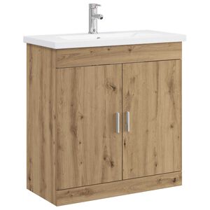 vidaXL Komplet pohi&scaron;tva za kopalnico Artisan hrast 81 x 40 x 84,5 cm