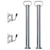 vidaXL 2 Podporni Cevi z 2 Ločenima Primežema za 48 mm Podporno Kolo