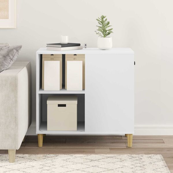 vidaXL Mačja hi&scaron;a Bela 72 x 42.5 x 70 cm Konstruiran les