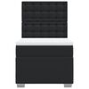 vidaXL Box spring postelja z vzmetnico črna 90x190 cm umetno usnje