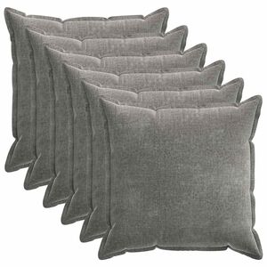 vidaXL Prevleka za blazino 6 kos HOUTEN Temno siva 80 x 80 cm