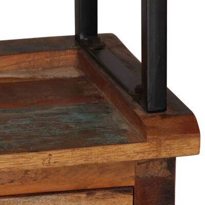 vidaXL Komoda s policami iz trdnega predelanega lesa 65x30x180 cm