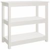 vidaXL Konzolna mizica bela 80x40x74 cm trdna borovina