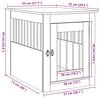 vidaXL Boks za psa starinski les 55x75x65 cm inženirski les