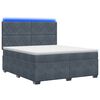 vidaXL Postelja boxspring z vzmetnico Temno siva 140 x 200 cm Žamet