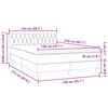vidaXL Box spring postelja z vzmetnico temno siva 140x210 cm žamet