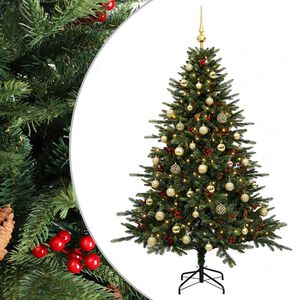 vidaXL Umetna božična jelka z bučko 120 cm 150 LED Toplo bela