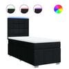 vidaXL Box spring postelja z vzmetnico črn 90x190 cm blago