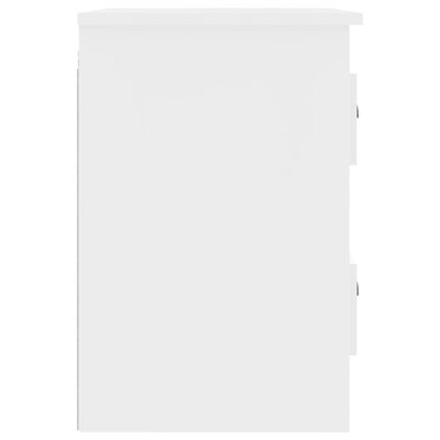 vidaXL Stenska nočna omarica visok sijaj bela 41,5x36x53 cm