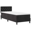 vidaXL LED Box Spring Postelja z vzglavjem Črna 80 x 200 cm Žamet