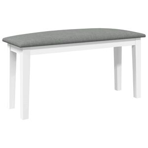 vidaXL klop 90 cm Bela masivna lesena guma